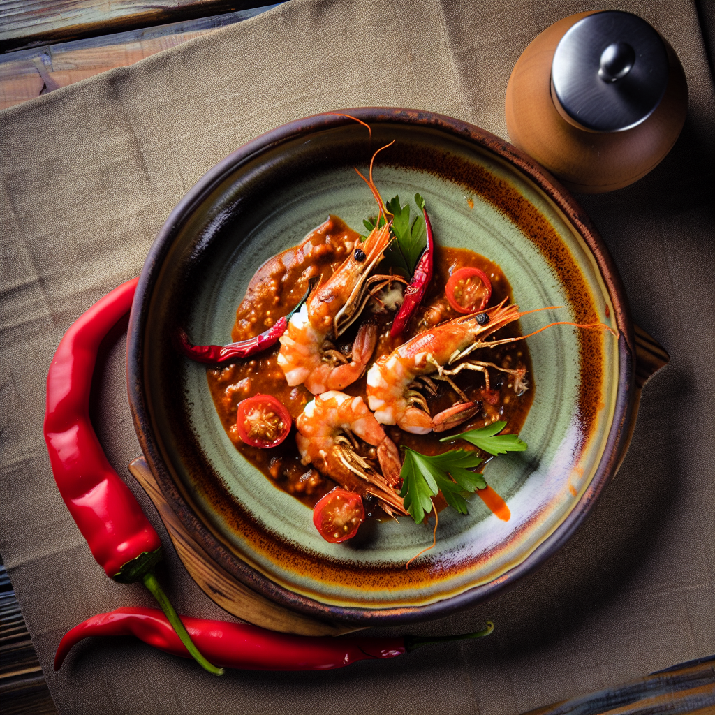 Garlic Butter Prawns with Smoky Red Pepper & Tomato Sauce